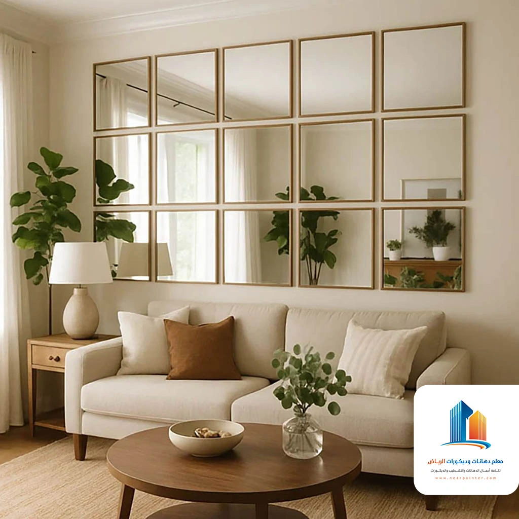 مرايا جدارية فخمة حي الصحافة شمال الرياض